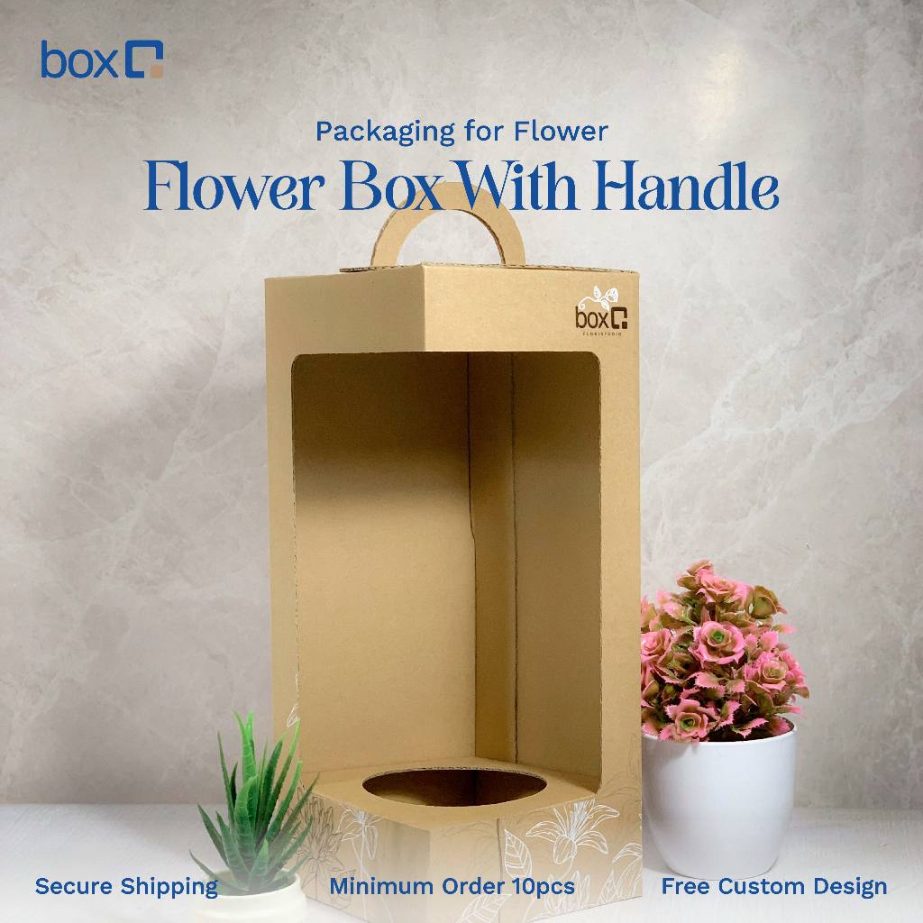 

Flower Box dengan Handle – Kardus Packing Bunga Aman & Praktis
