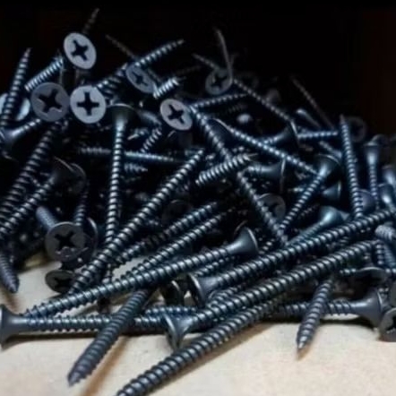 Sekrup 50pcs Baut Baja Gypsum Gipsum 2,5cm 3cm 4cm 5cm 7cm Sekrup Gypsum Hitam