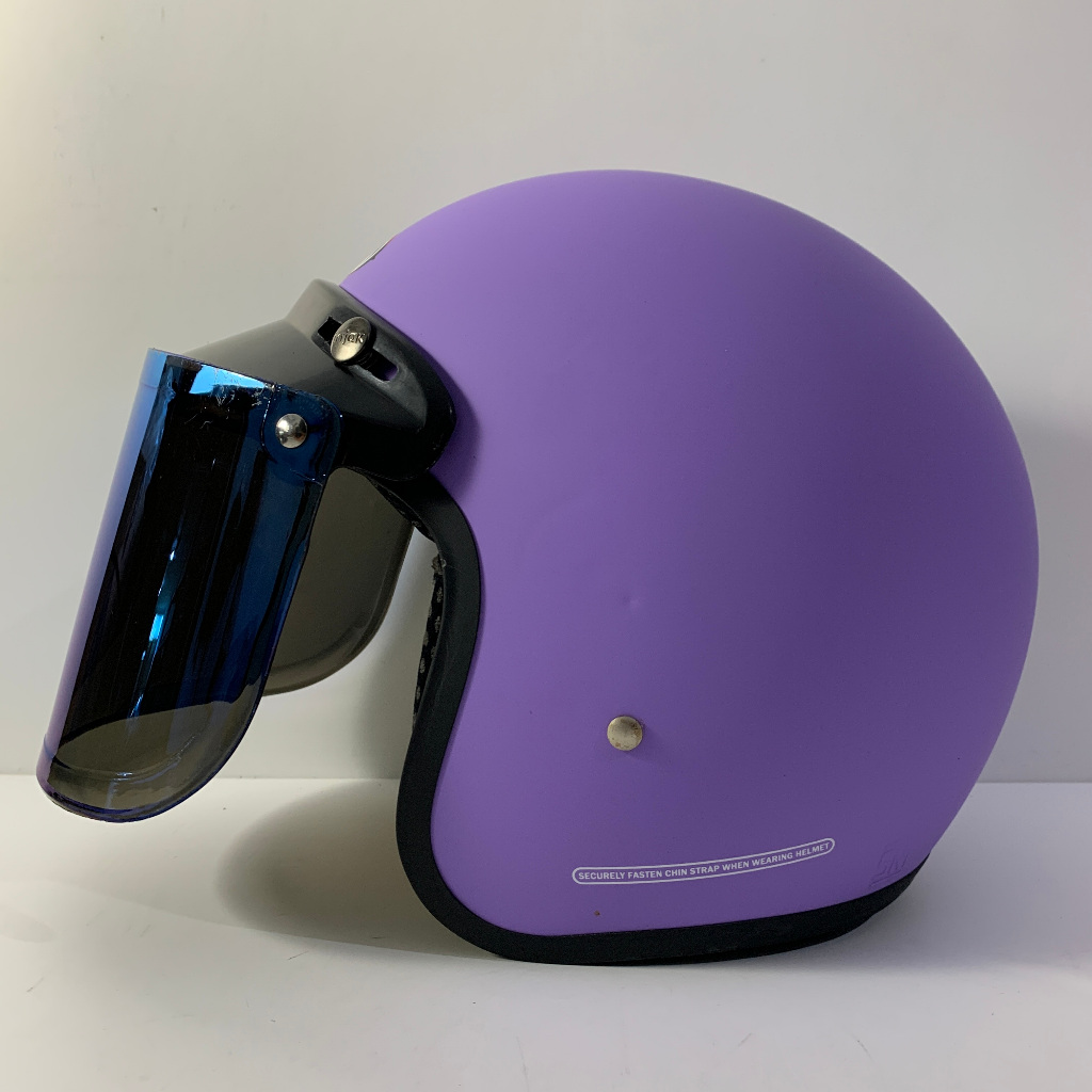 Helm Bogo Classic Ungu Doff - Polos Solid SNI Dewasa BXP