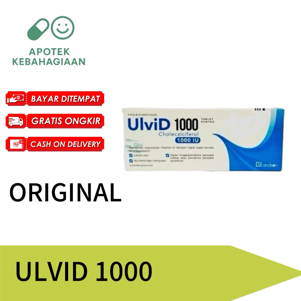 UlviD D3 1000 IU Box Isi 30 Tablet