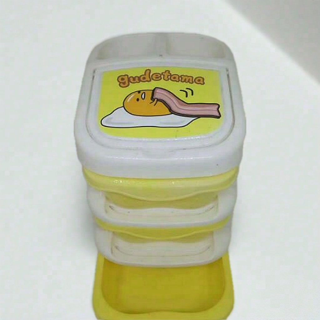 Laci Plastik 3 Susun Gudetama / Tempat Penyimpanan