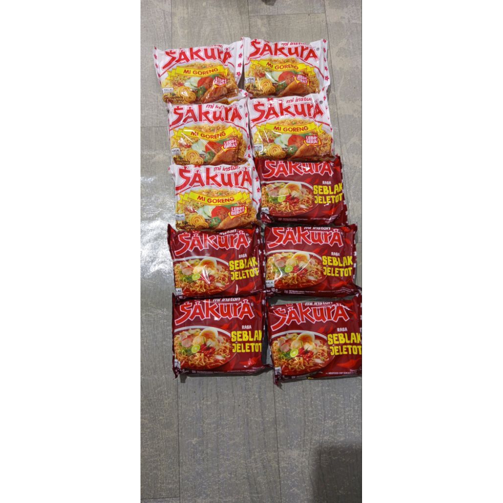 

Mie SAKURA Goreng, Seblak Jeletot 60g Kadaluarsa 2026