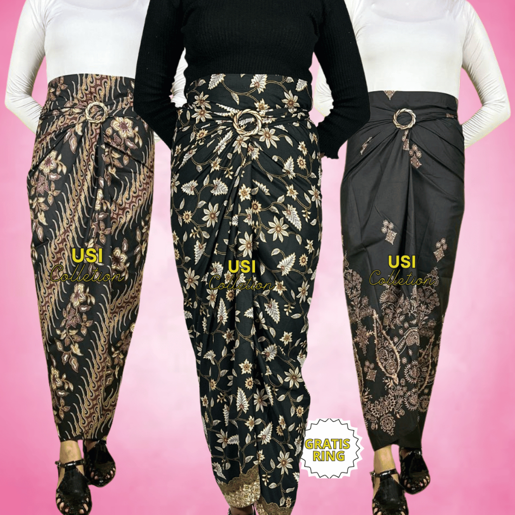 Rok lilit batik / rok serut batik modern / rok batik modern free ring