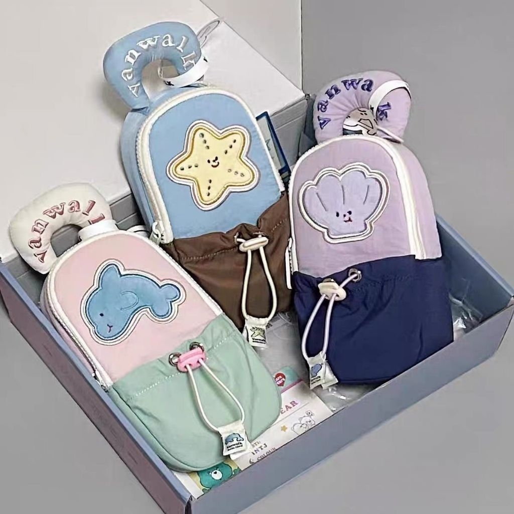 

Kotak Pensil Puffy Star Pencil Case Cute Bahan Parasut Pouch Penyimpan Alat Tulis atau makeup Tahan Air Handle Tempat Pensil perlengkapan Sekolah