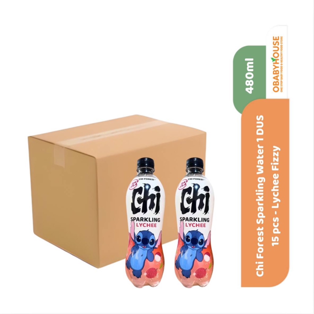 

Chi Forest Sparkling Water 480 ml 1 DUS 15 Pcs - Lychee Fizzy