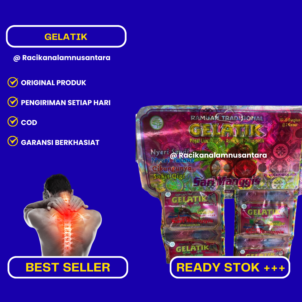 GELATIK SARI MANGGIS herbal kapsul Asam Urat Pegal Linu