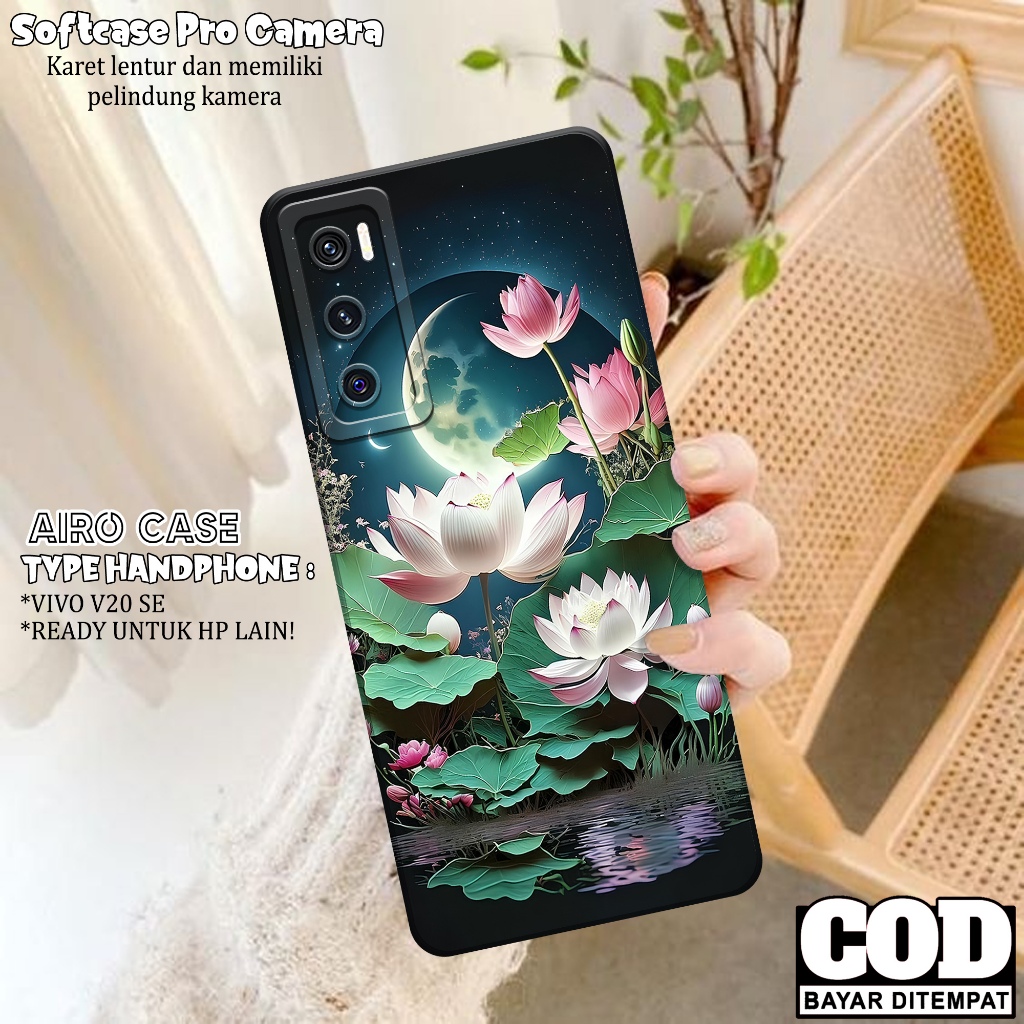 Softcase VIVO V20 SE Terbaru Case VIVO V20 SE Fashion Case BUNGA Casing VIVO V20 SE Kesing VIVO V20 