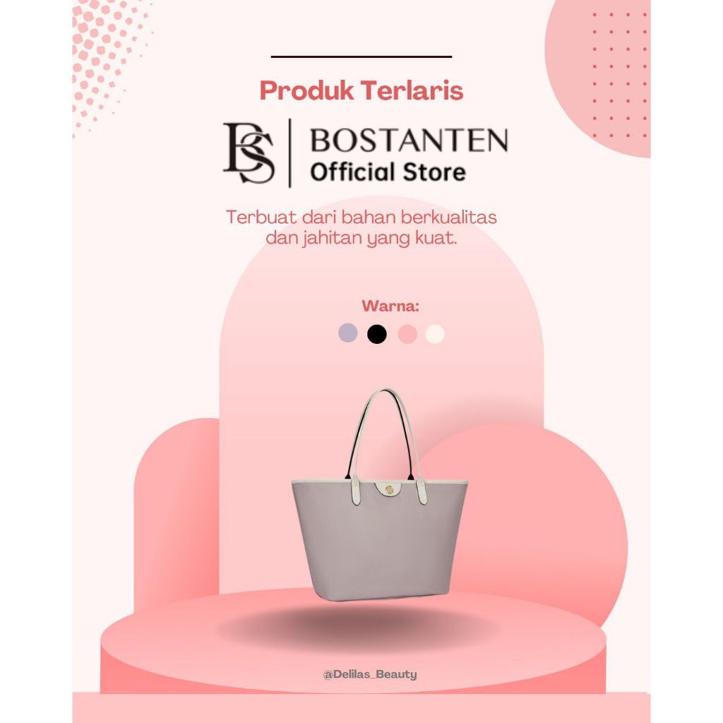 BOSTANTEN Tas Wanita Tas Tote Bag Hand Bag Totebag Cantik Buat Kuliah Tas komuter mahasiswi