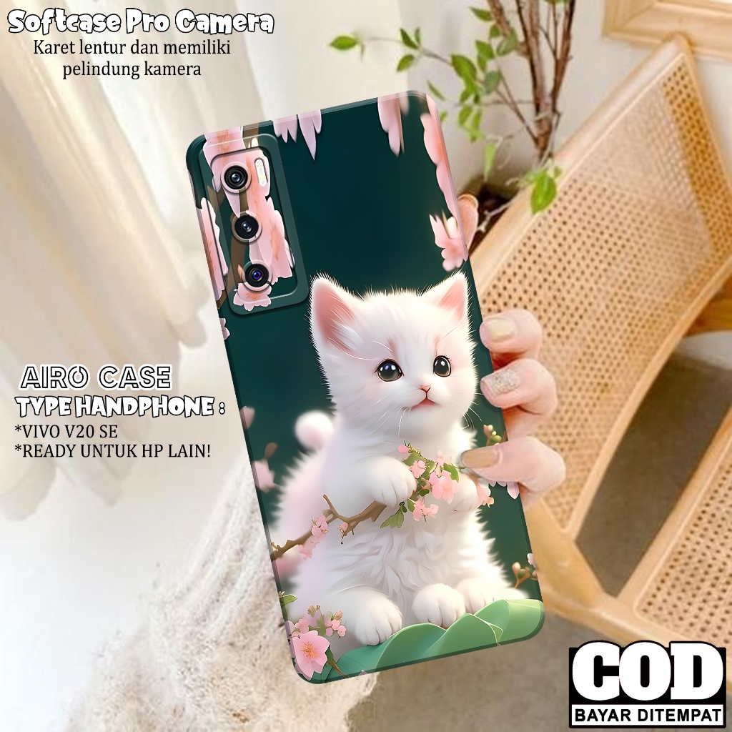 Softcase VIVO V20 SE Terbaru Case VIVO V20 SE Fashion Case KUCING Casing VIVO V20 SE Kesing VIVO V20