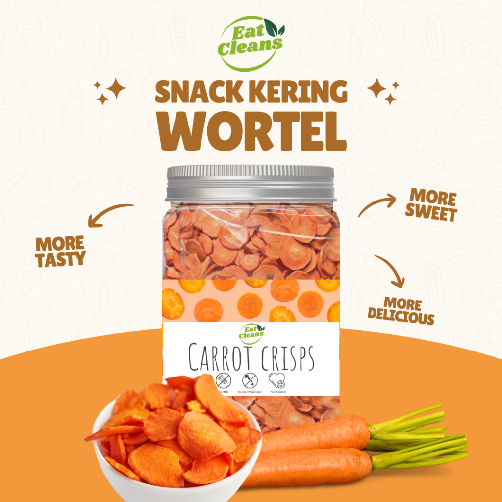 

Keripik Wortel Premium Dried Kripik Sayur Wortel Krispi Cemilan Diet Carrot Crisps Vacuum Fried