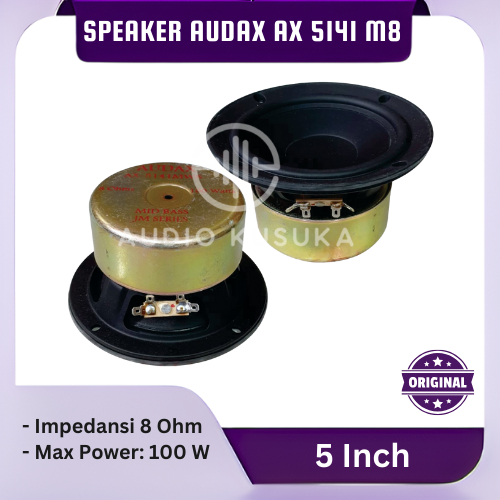 SPEAKER AUDAX AX 5141 MW8 MID BASS 5 INCH SPEAKER AUDAX AX 5141 100W ORIGINAL