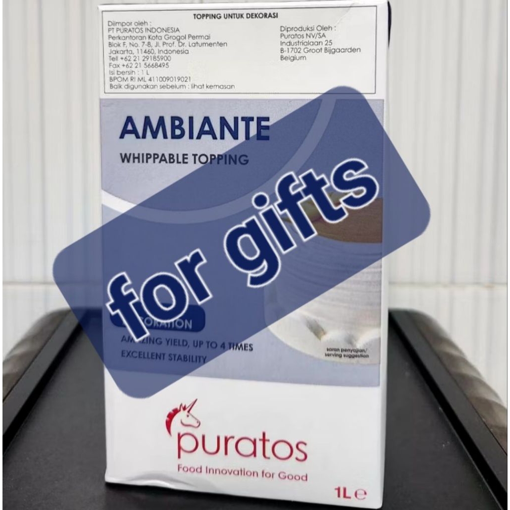 

(gift) AMBIANTE WHIPPING CREAM PURATOS 1 LITER