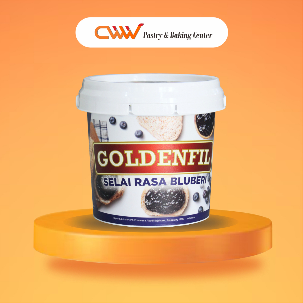 

Goldenfil Saus Selai Buah Blueberry Asam Manis 1Kg Topping Filling Kue Roti Cake Bread Bolu Snack