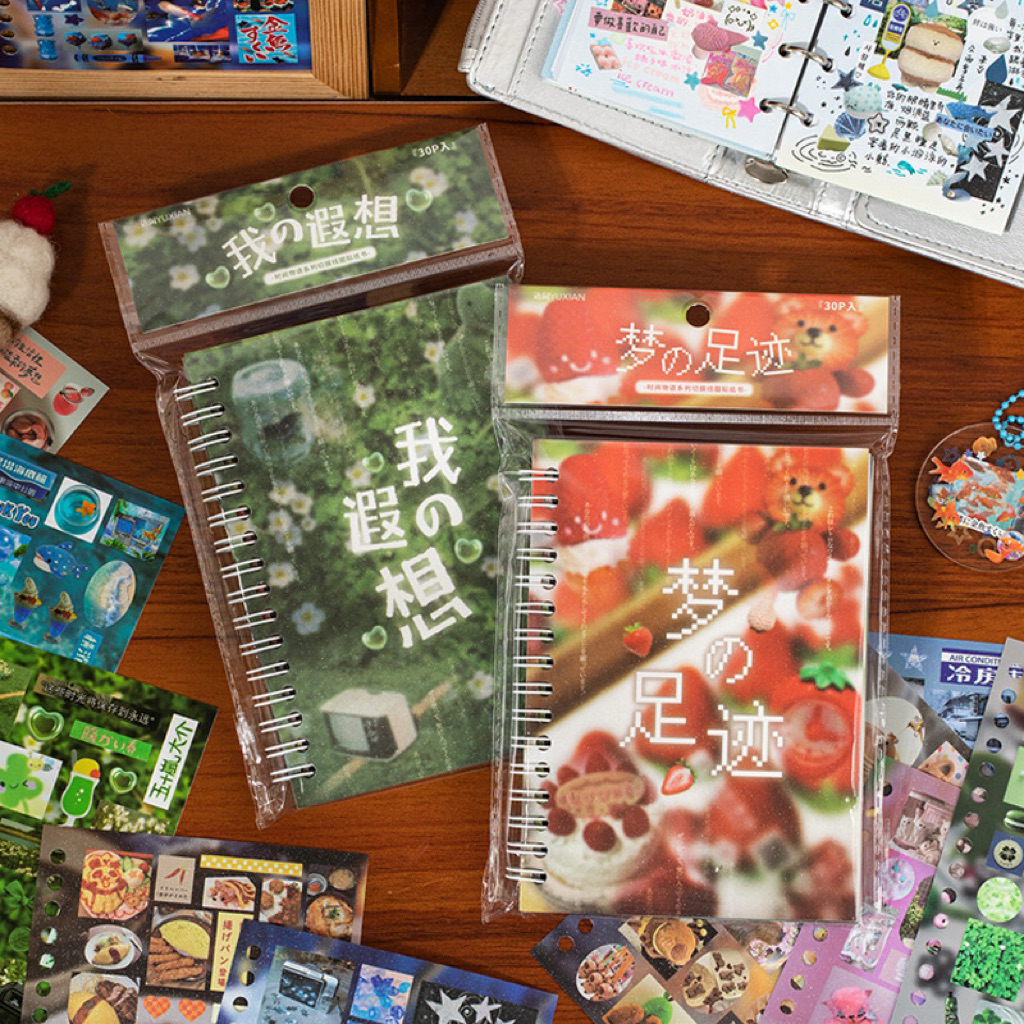 

(6C) sticker book buku cute korea real makanan cafe snack food ice cream