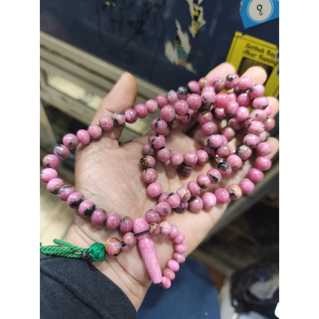 Tasbih batu red borneo asli kalimantan
