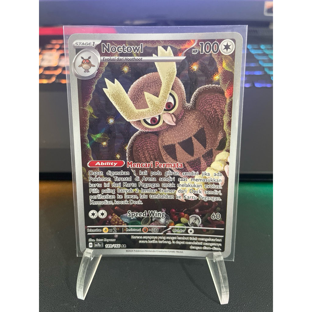 Pokemon TCG Indonesia sv7s Noctowl 189/166 AR