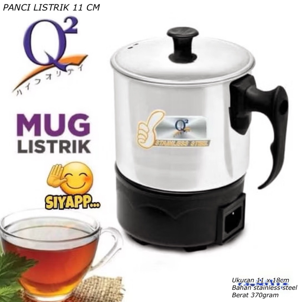 PANCI LISTRIK 11CM || MUG LISTRIK MINI STAINLESS STEEL || TEKO PEMANAS AIR LISTRIK || PANCI LISTRIK 