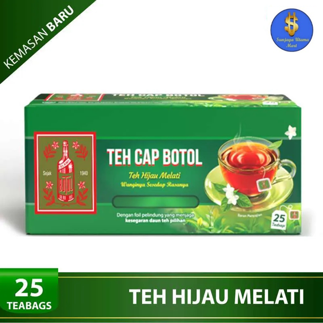 

Teh Cap Botol Box 25's-Teh Hijau Melati