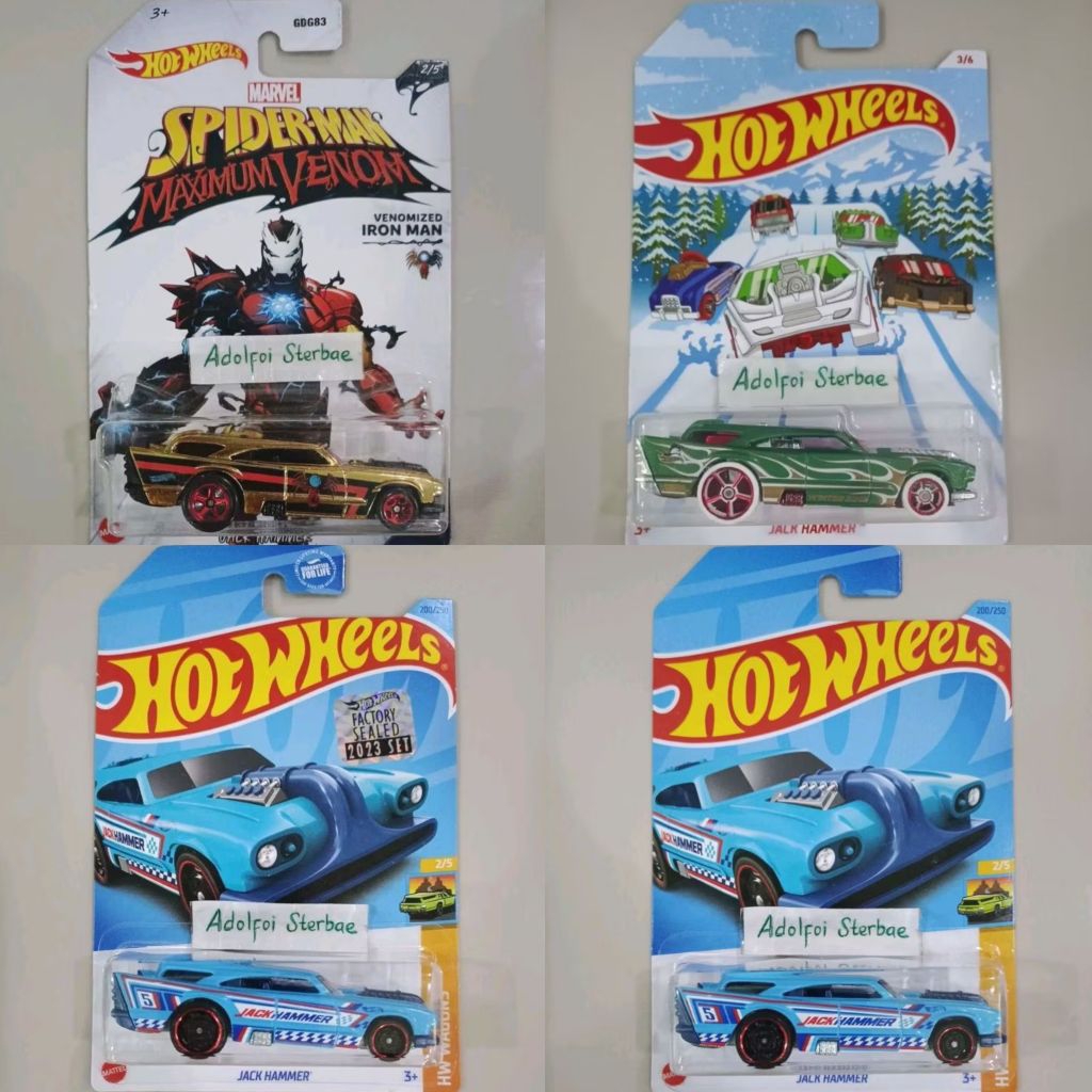 hotwheels hot wheels jack hammer 5 hw wagons factory sealed edisi marvel spider-man spiderman maximu