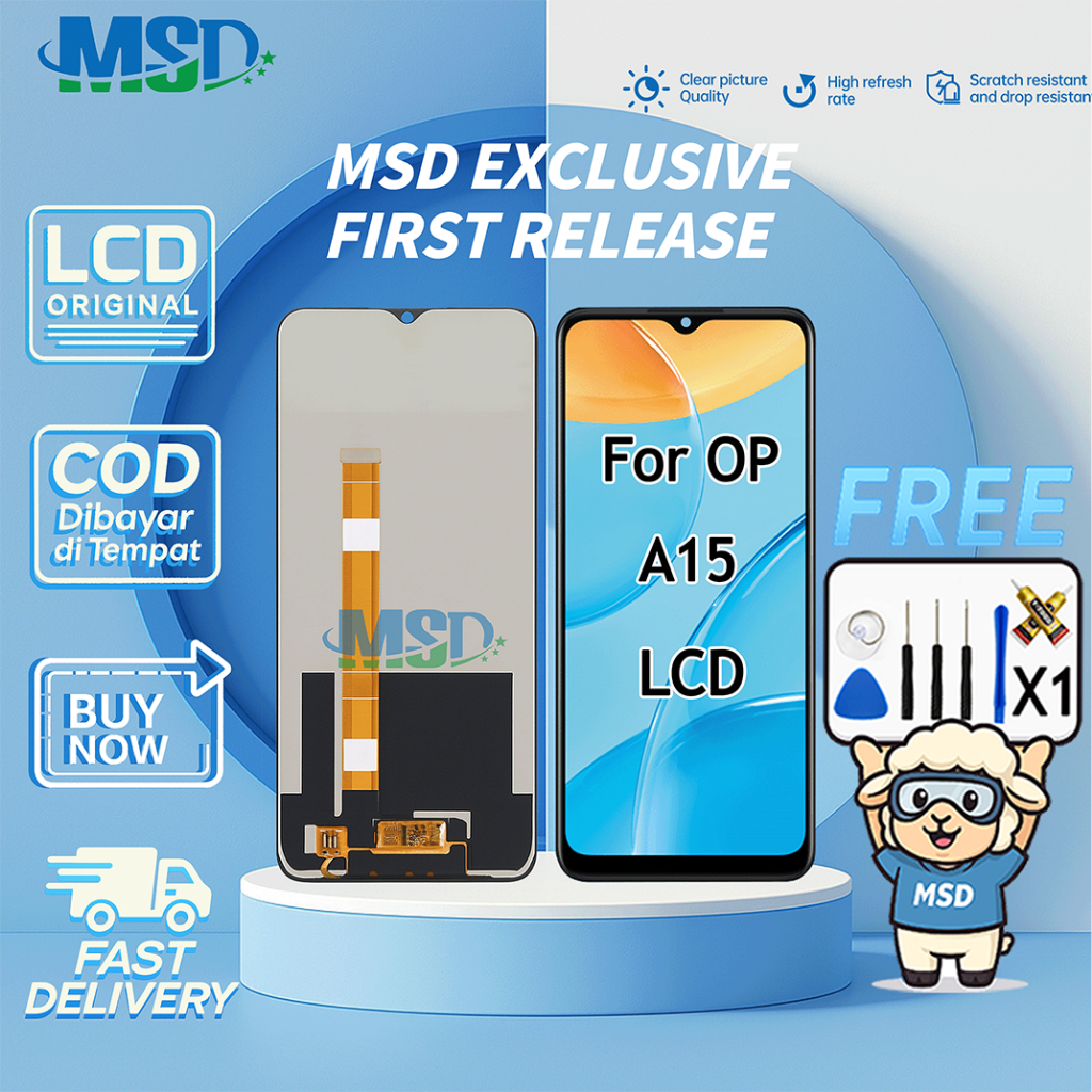 LCD OPPO A15 UNIVERSAL FULLSET Touchscreen LCD HP OG ASUGAR/MSD