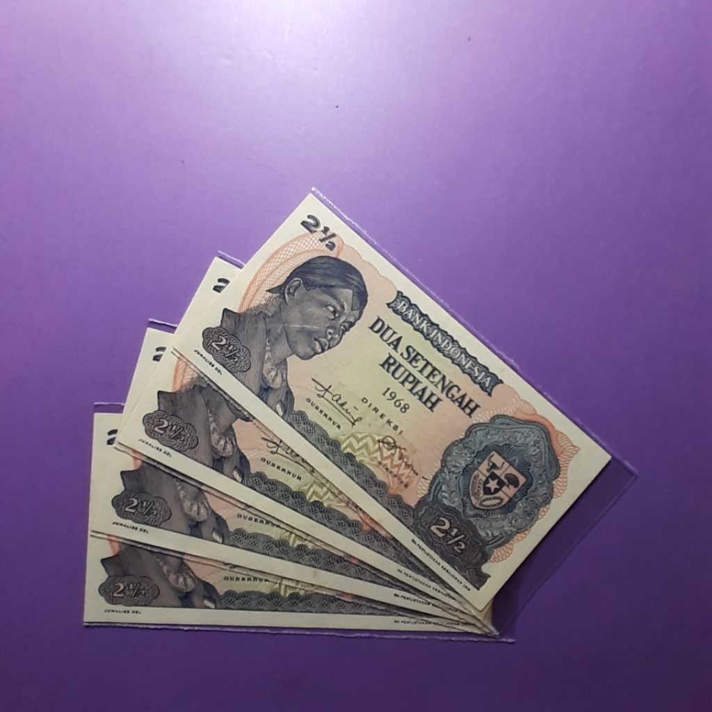 uang kuno 2,5 rupiah sudirman 1968