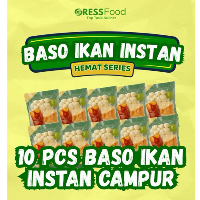 

10 PCS BASO IKAN INSTAN MURMER CAMPUR