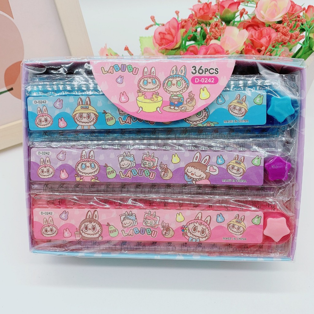 

Penggaris Labubu The monster ATK Sekolah Penggaris Lipat 30 cm Labubu Kartun Korea