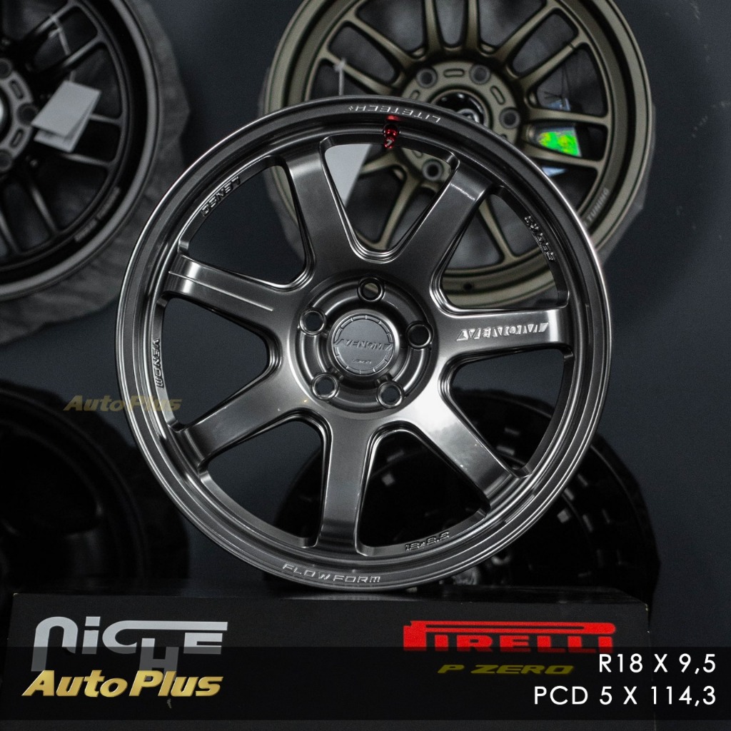VELG LENSO VENOM VT7 RING 18 PCD 5×114,3 Hyper Black