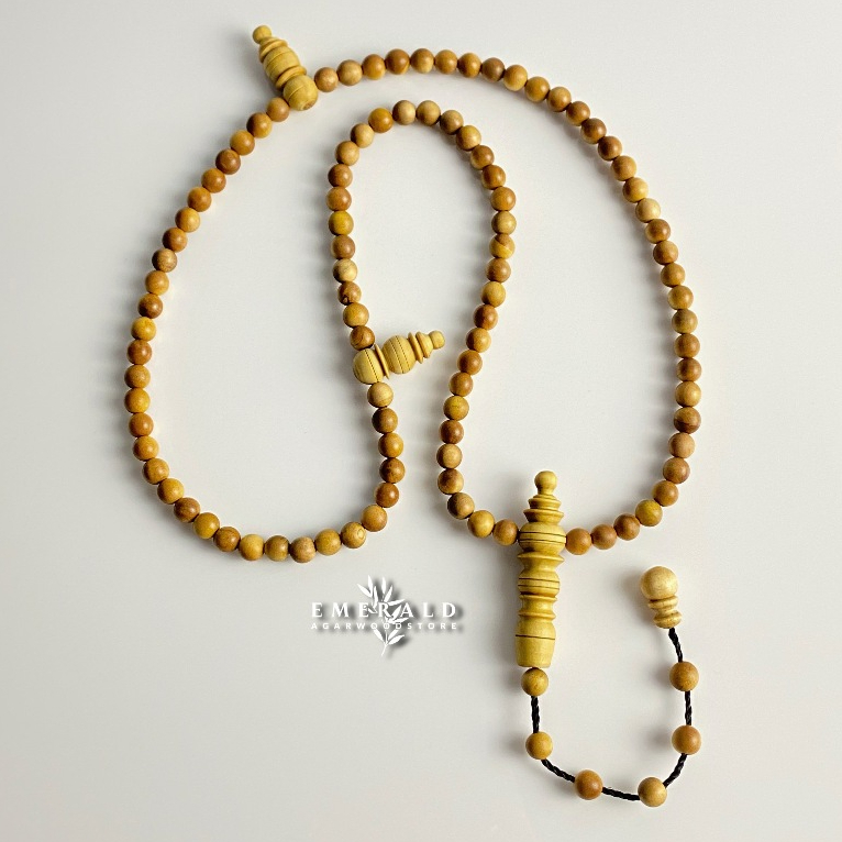Tasbih Muslim 99 Butir 6mm - Kayu Cendana Asli Kupang (Santalum Album)