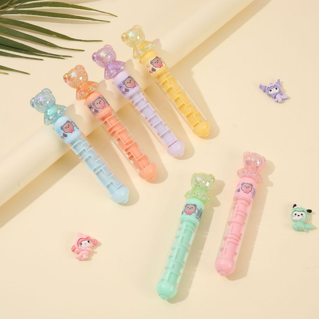 

Stabilo Holo (isi 3 pcs mika) Karakter Beruang Berkilaw/Highlighter Stabilo Penanda Bagian Penting Seperti Buku dan DIA, RANDOM