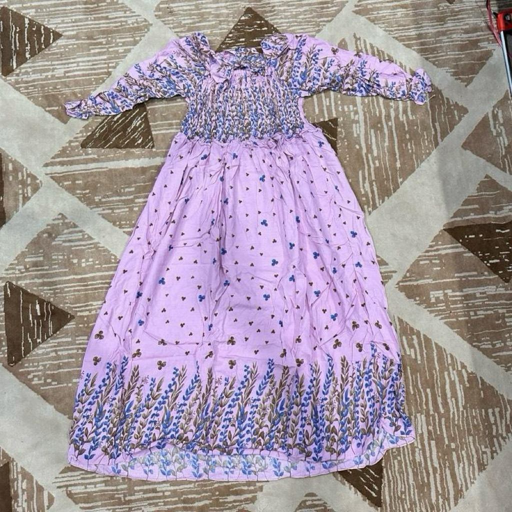 B41 Dress Pantai Warna Pink