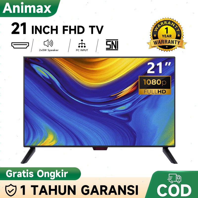 Animax Sakura TV LED 21 inch tv digital Monitor 21 inch layar komputer Gaming Monitor FULL HD ORIGIN
