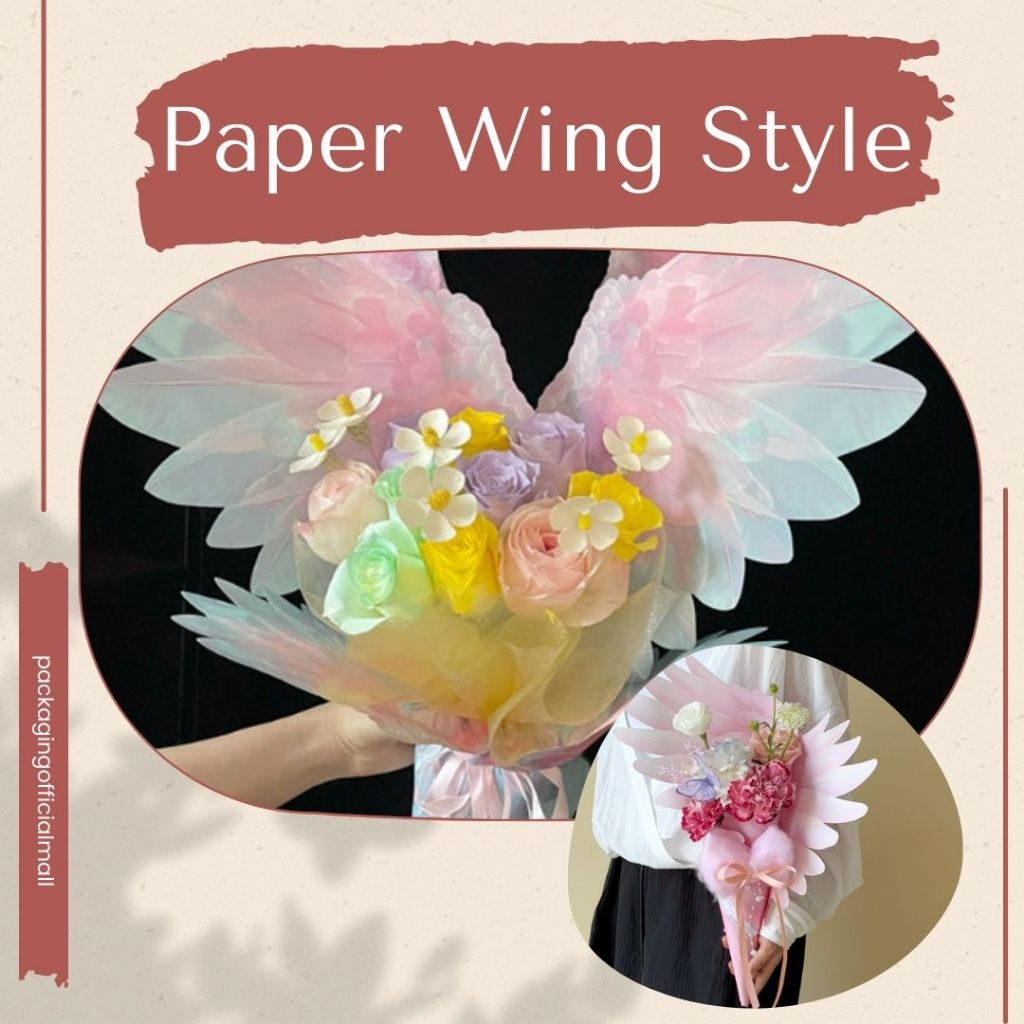 

PAPER WING STYLE / CELLOPHANE / FLORIST PAPER / KERTAS BUKET BUNGA / WRAPPING WRAPPER