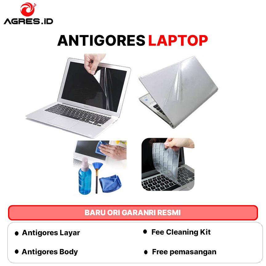 PAKET ANTIGORES LAPTOP FREE PEMASANGAN FREE CLEANING KIT