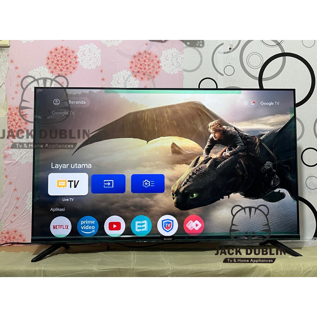 TV LED SHARP 43 inch SMART ANDROID GOOGLE TV FHD Full HD DIGITAL TV 2T-C43GH3000i 43GH3000i 43GH3000