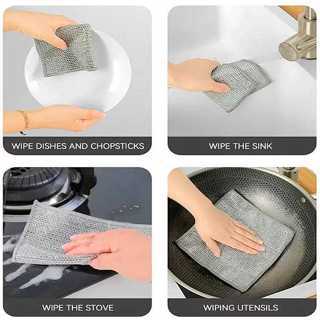 PAKET 10PCS - Kain Sabut Cuci Piring Sabut Pembersih Kerak Panci Lap Cuci Piring