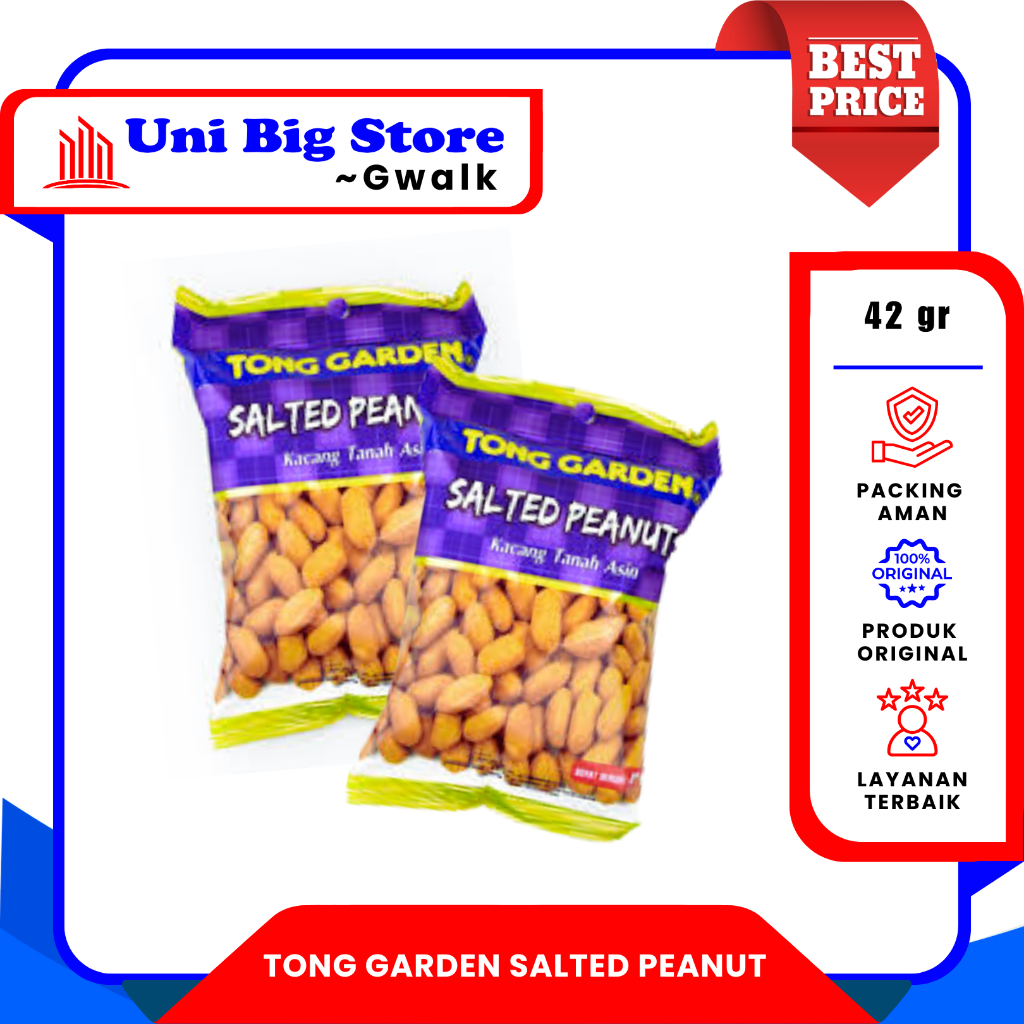 

TONG GARDEN SALTED PEANUTS KACANG TANAH ASIN - 42 gr