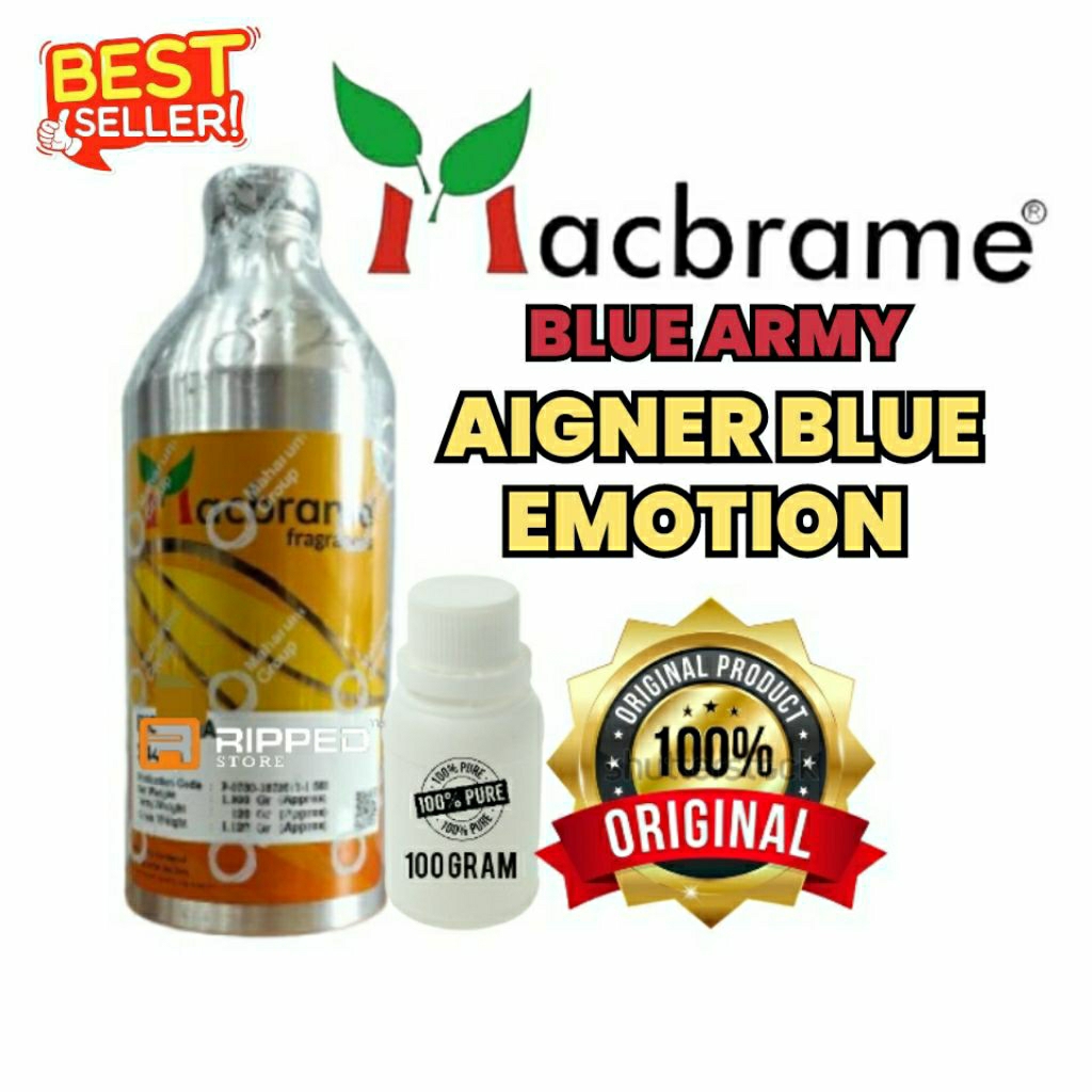(100ml) Bibit Parfum Murni Blue Army Aigner Blue Emotion By Macbrame Original