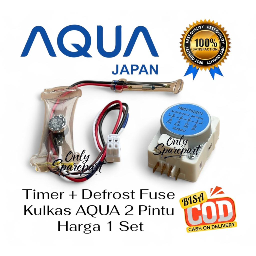 Timer Defrost Bimetal Fuse Kulkas AQUA 2 pintu 1 Set / Timer Kulkas AQUA 2 Pintu