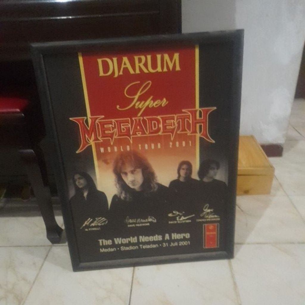 poster original konser  tour megadeth djarum super medan 2001