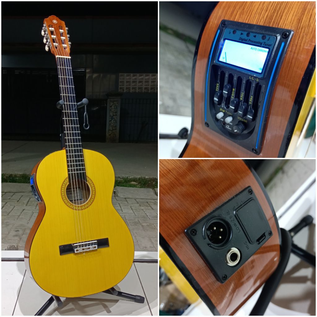 Gitar akustik klasik nylon elektrik tuner c315 murah berkualitas