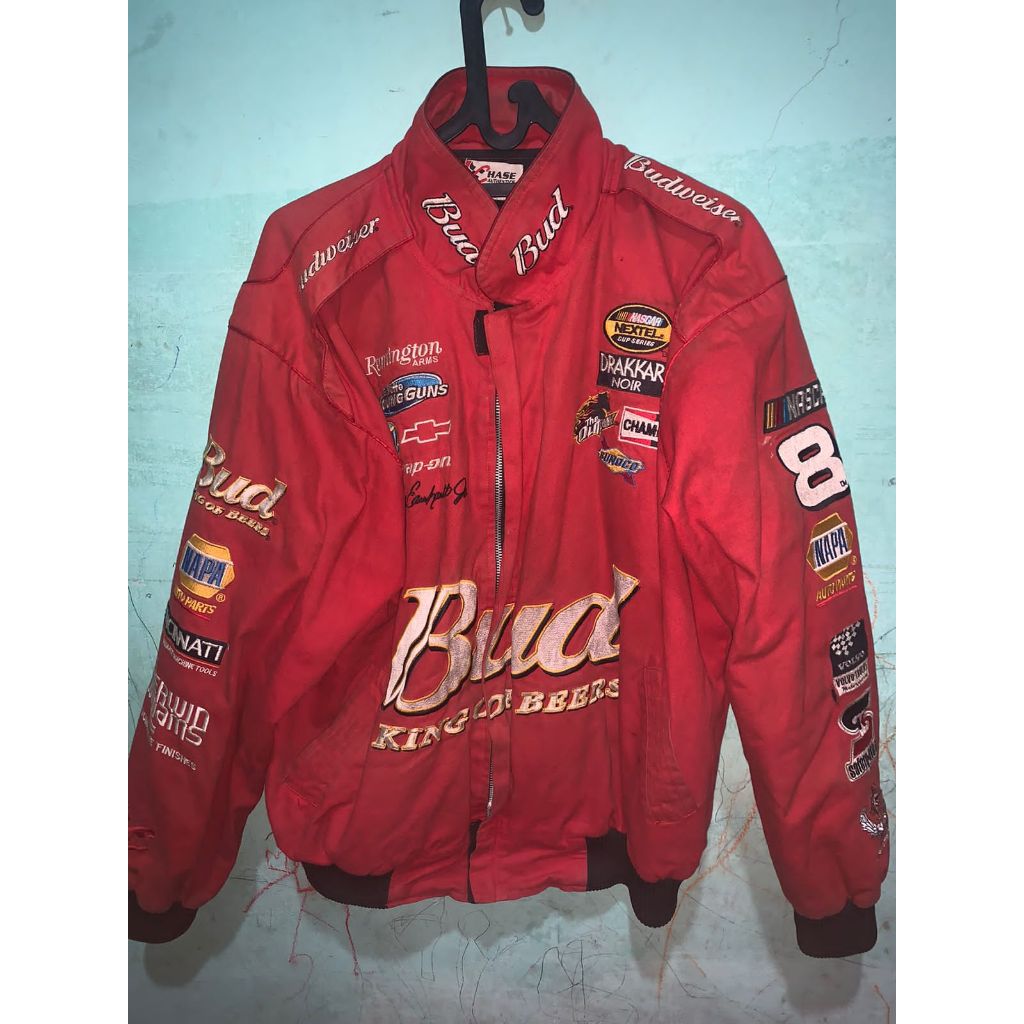 Jaket balap NASCAR Budweiser