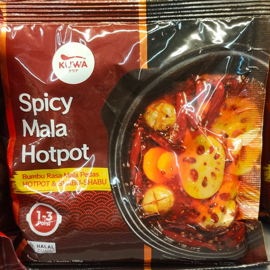 

KUWA Spicy Mala Hotpot 100gr Bumbu rasa Mala Pedas Hotpot & Shabu-Shabu