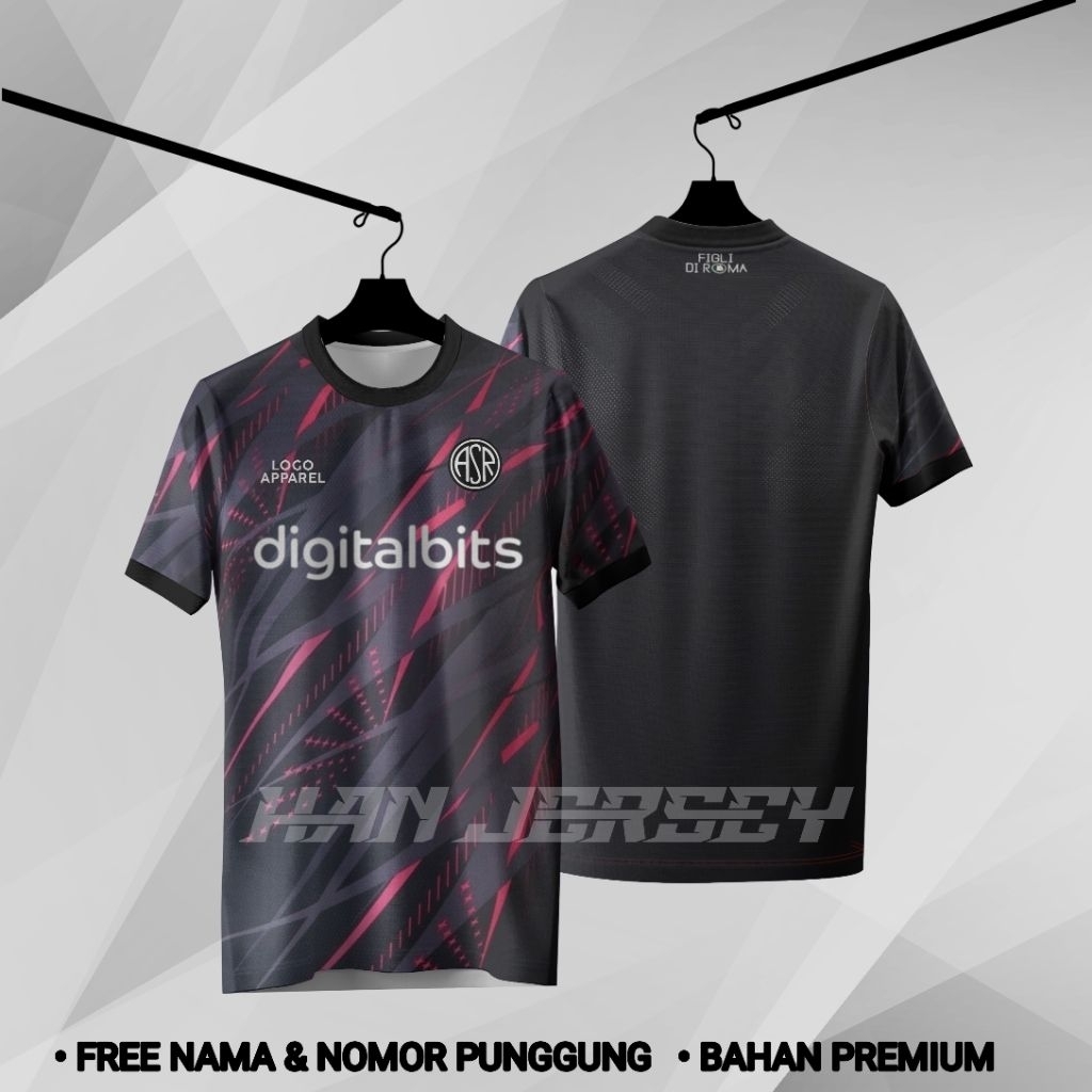 Jersey Bola Roma Retro Printing 2022 3rd