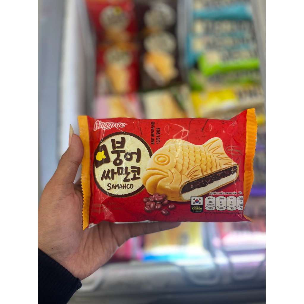 

Binggrae Ice Cream Samanco Red Beand | Ice Cream Korea Bentuk Ikan Rasa Kacang Merah 150ml