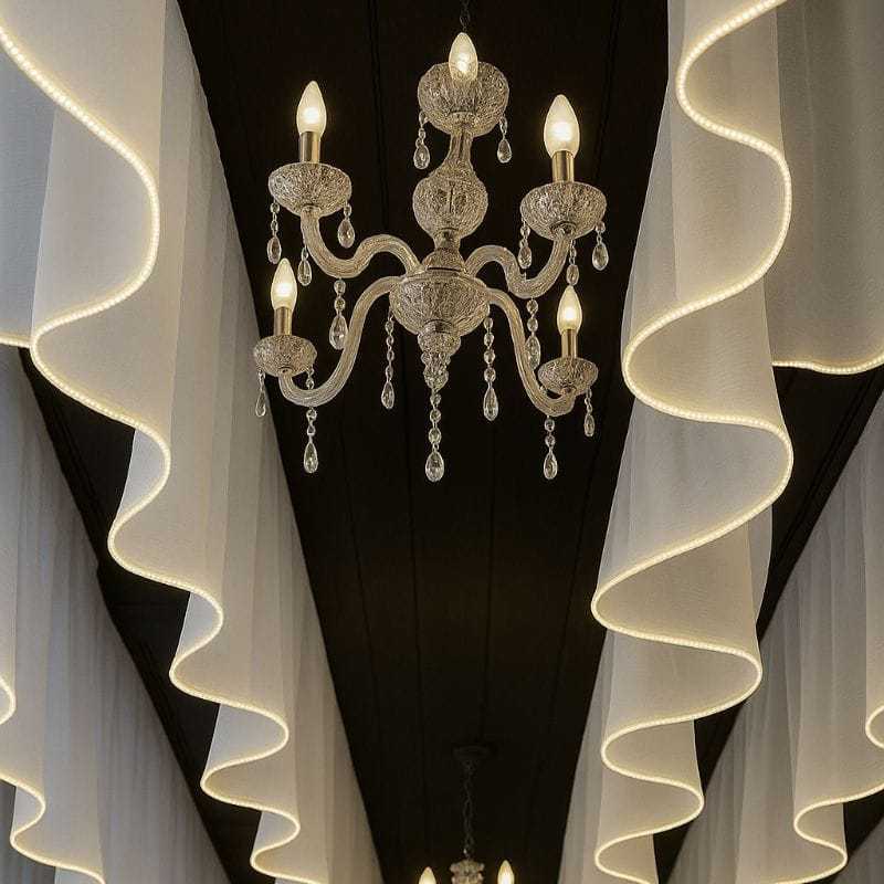 Lampu LED skriting Tenda Dekorasi pernikahan