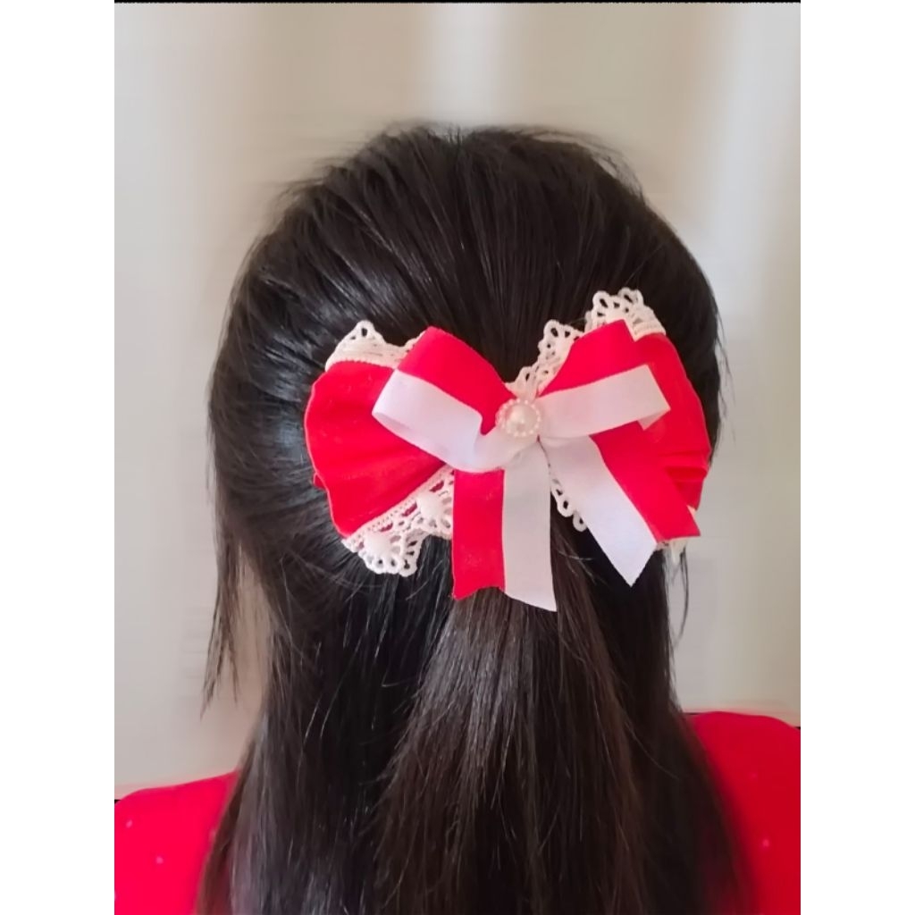 Jepit rambut wanita HUT RI Jepit rambut anak HUT RI Pita rambut wanita Pita rambut anak 17an jepit H