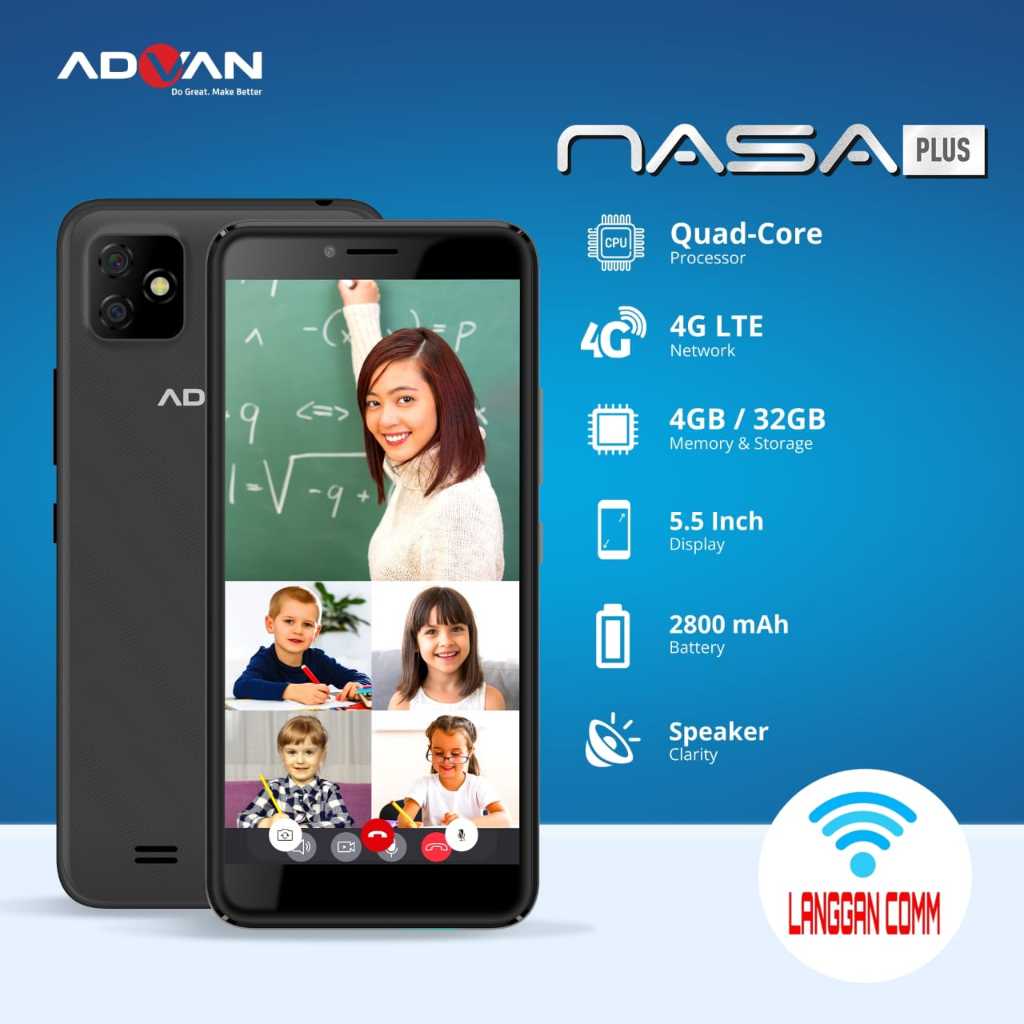Advan Nasa Plus Smartphone Android 4G LTE 4GB 32GB 5.5 Inch IPS