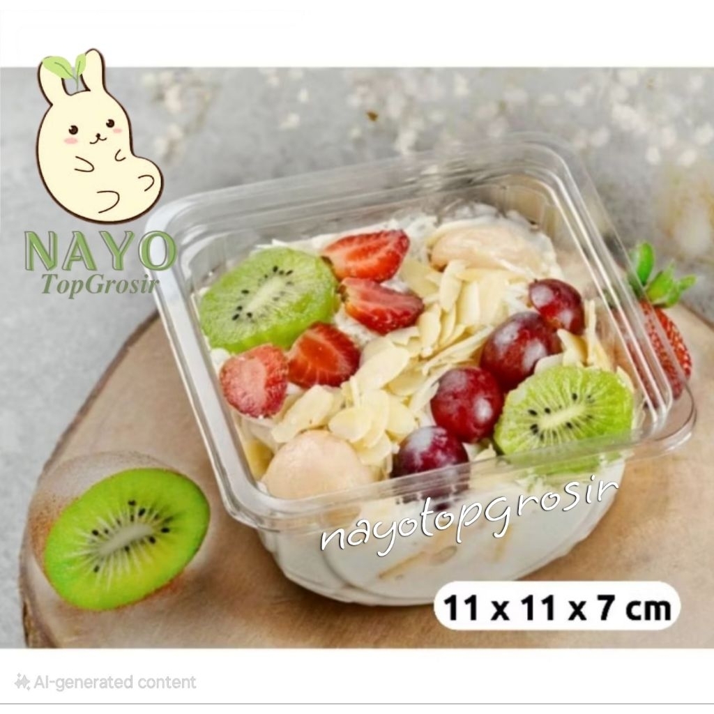 Mika salad buah size L (500pcs) KHUSUS GOSEND/ Cup salad MB100/ mika nasi