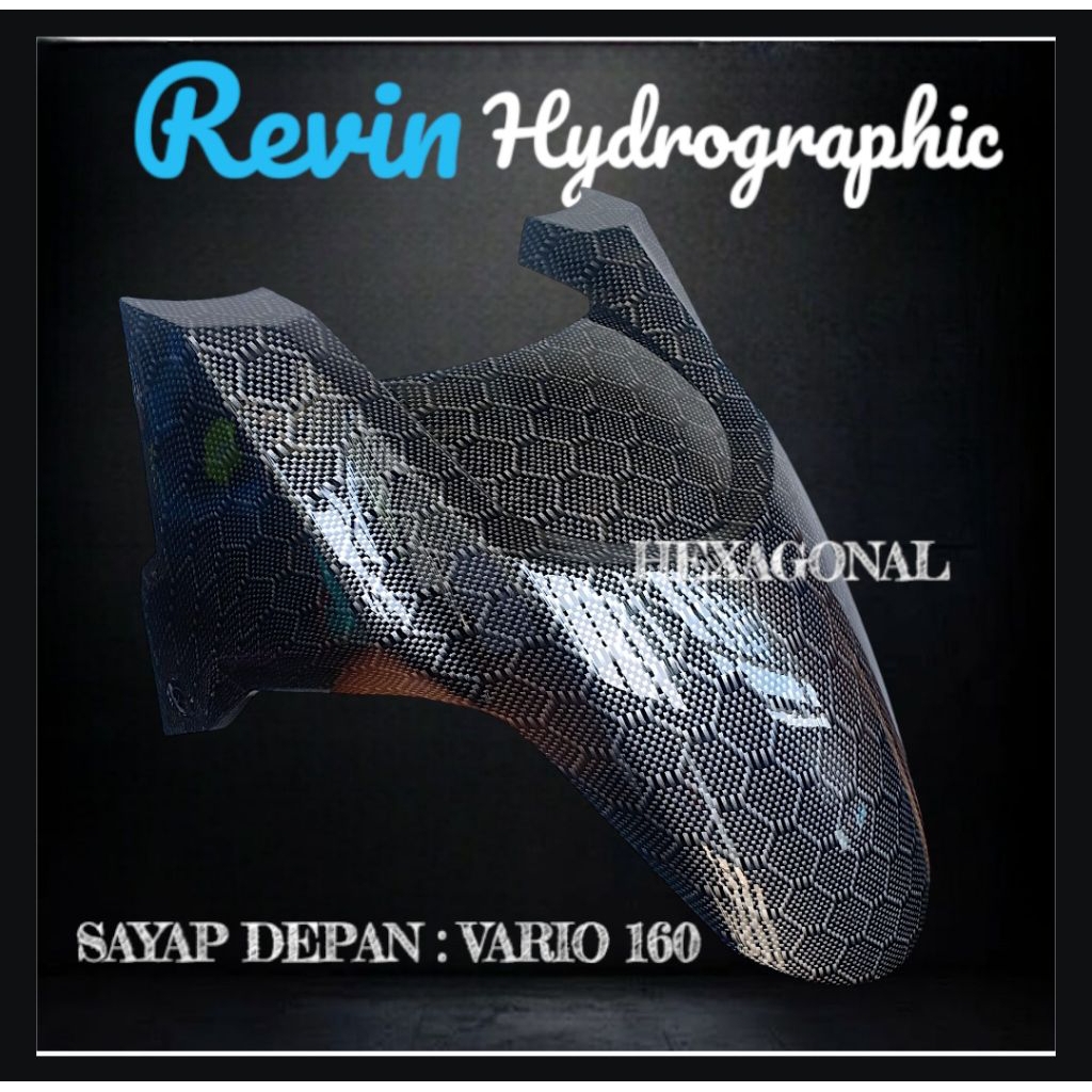 SPAKBOR DEPAN VARIO 160 CARBON WTP HEXAGON